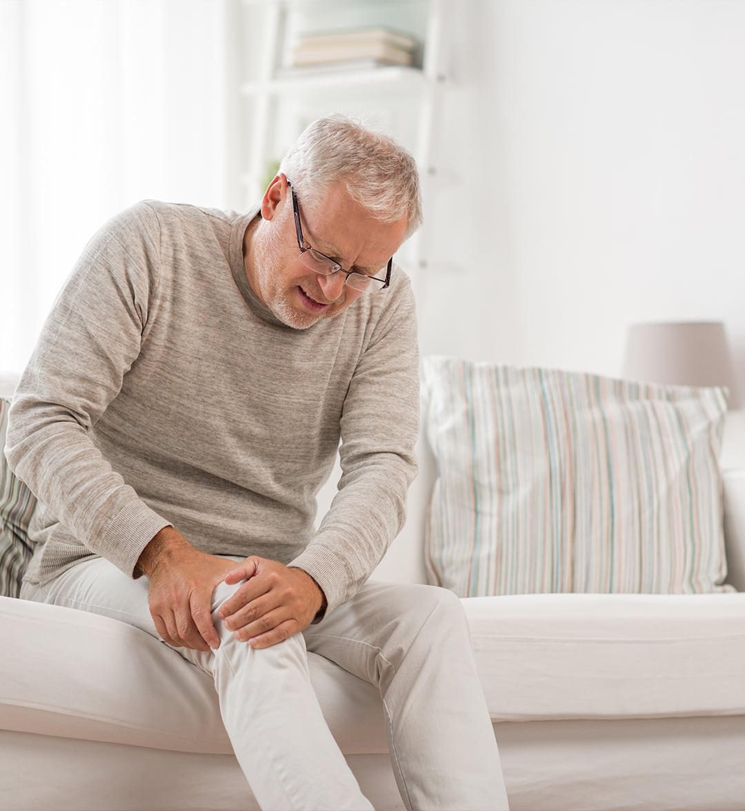 Photo homme douleur au genou chirurgie du genou