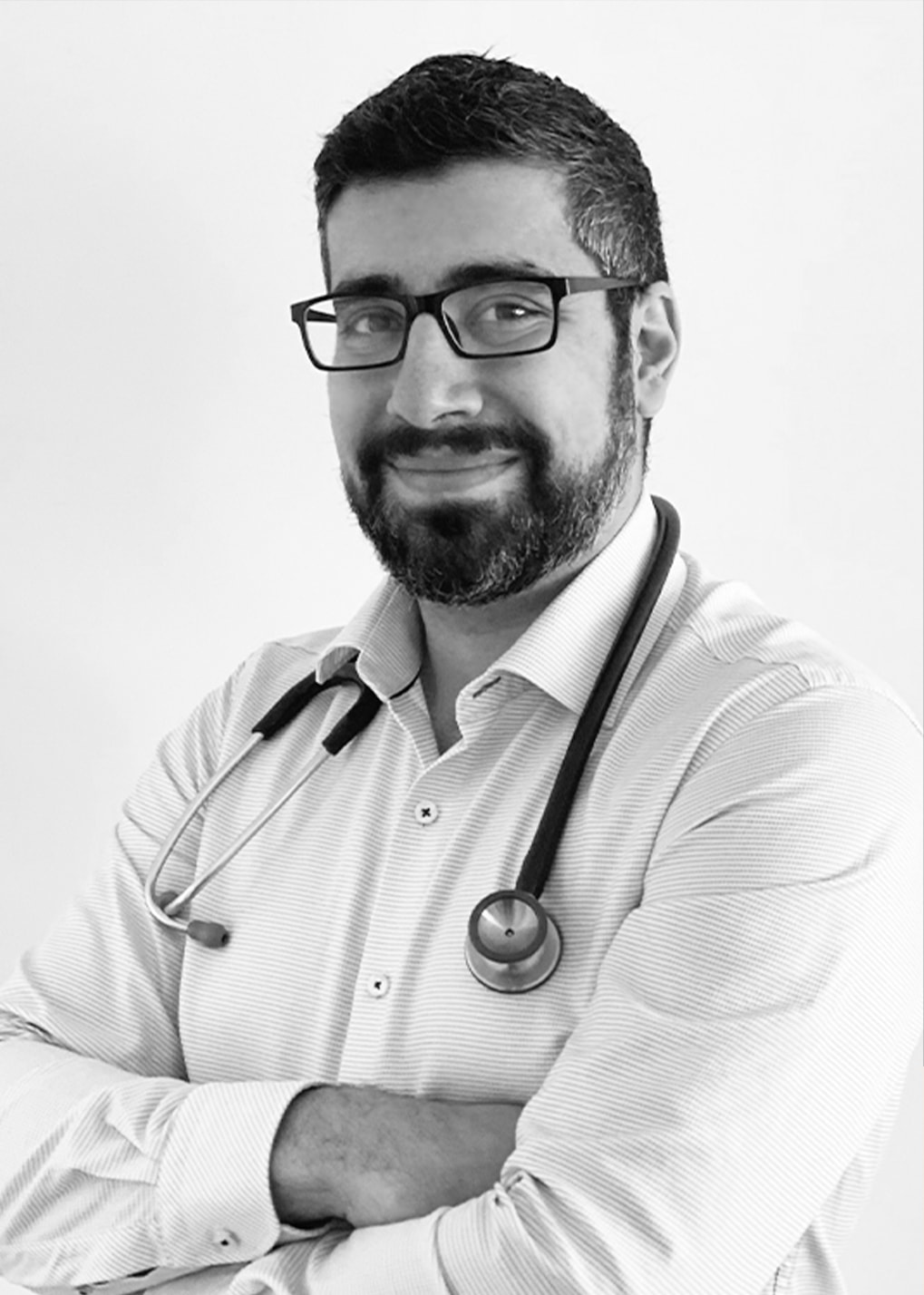 Dr Jad Hobeika, pneumologie - noir et blanc